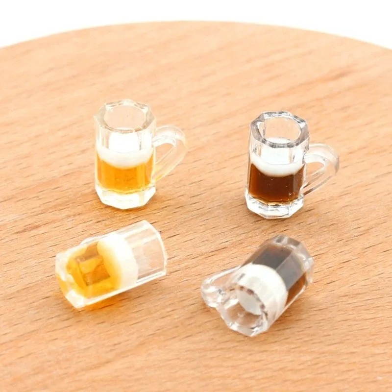 Wine Beer Garden - 10 stuks hars gesimuleerde wijnbierbekers miniatuur