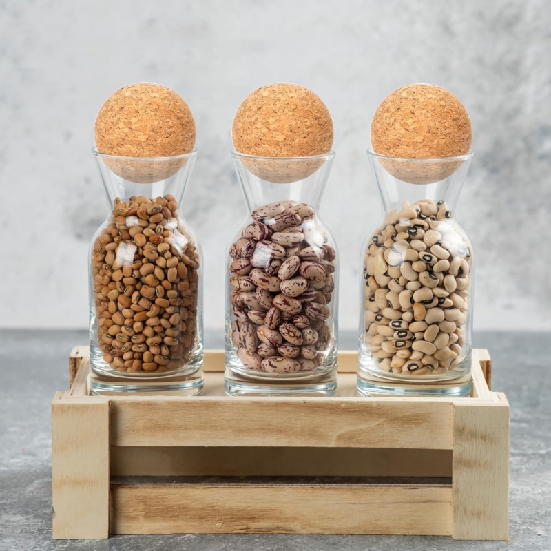 Bottle Stopper Set - Set 2 2,4 inch houten kurkkogelstoppers