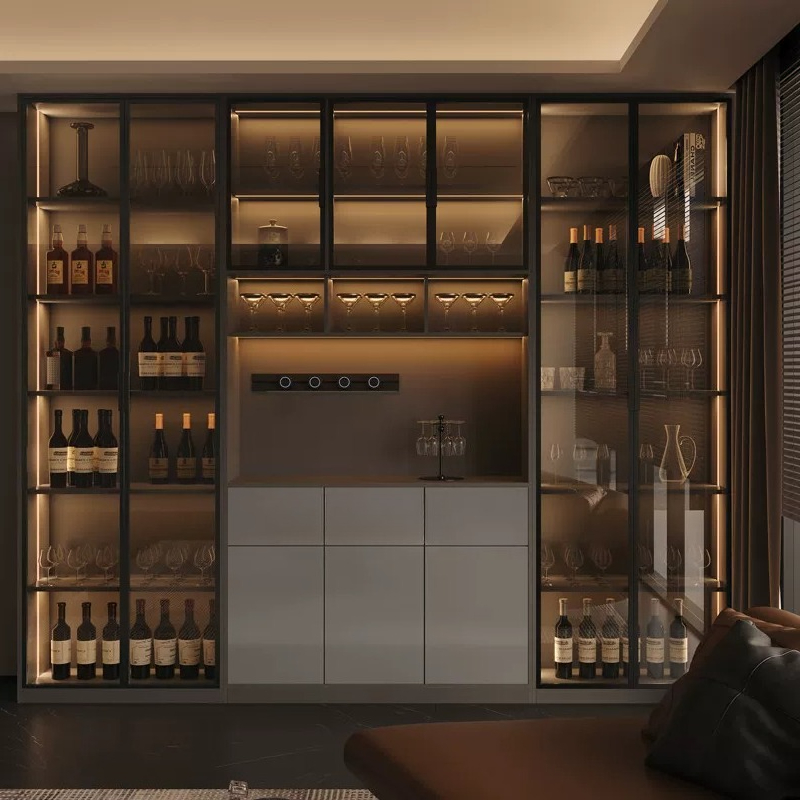 Wine & Beer Shop Photos - Lichte luxe Italiaanse eettafel wijnkast moderne