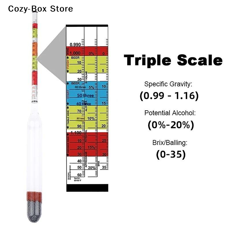 Wine Beer And Cider - [ZY] 1 Stuks 3 Schaal Hydrometer