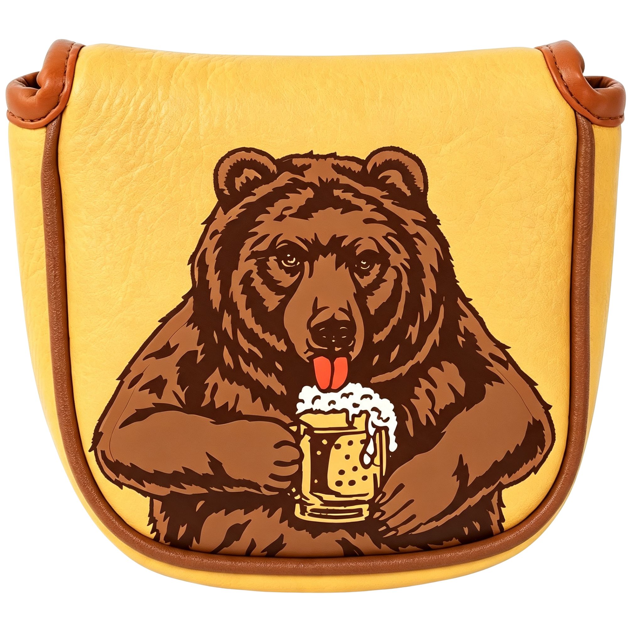 Beer & Wine Jockey Plaza Shopping - Schedel geborduurde golfmallet putter headcover met