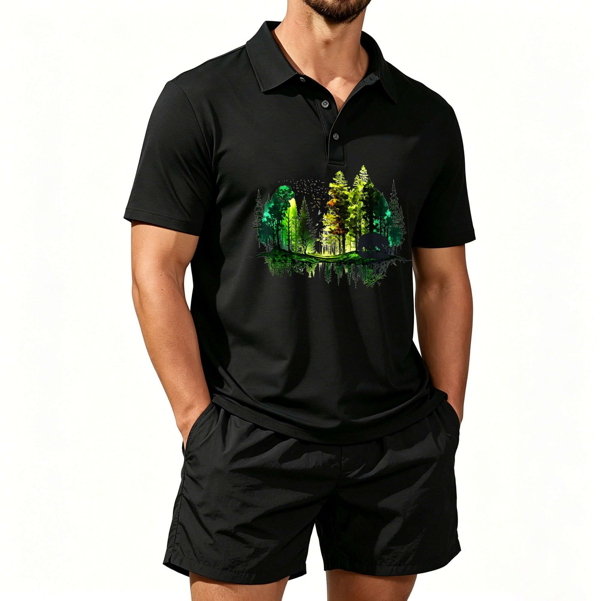 Beer & Wine Jockey Plaza Shopping - Polo-set met korte mouwen voor heren,