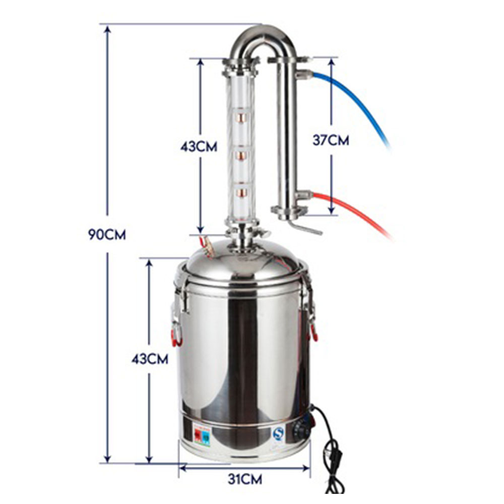 Wine Beer Distillation - 22L Elektrische Distilleerder Alcoholproductieapparatuur Brandewijn Distilleermachine
