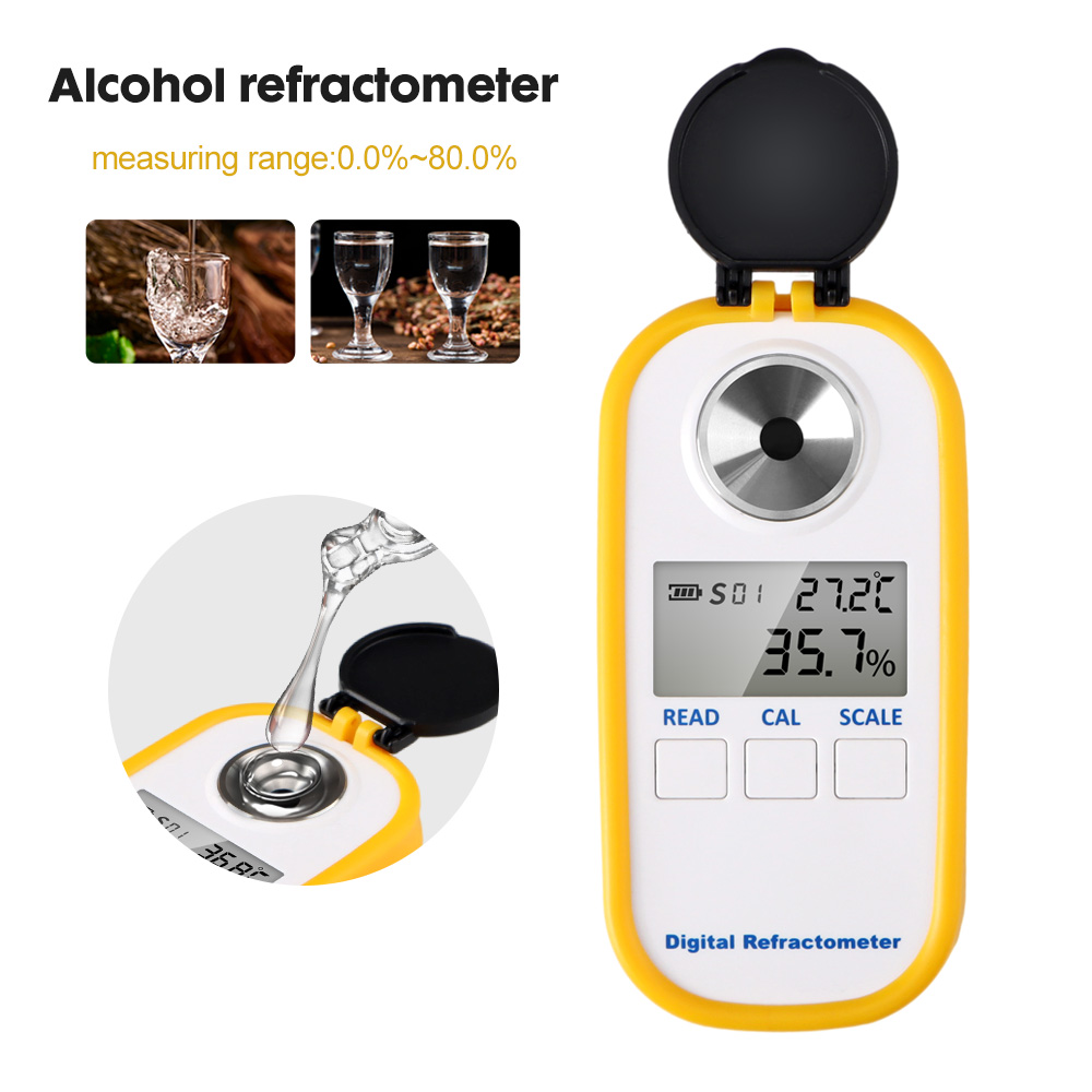 Wine Beer And Spirits - Digitale Alcohol Refractometer 0-80% Hoge Nauwkeurigheid