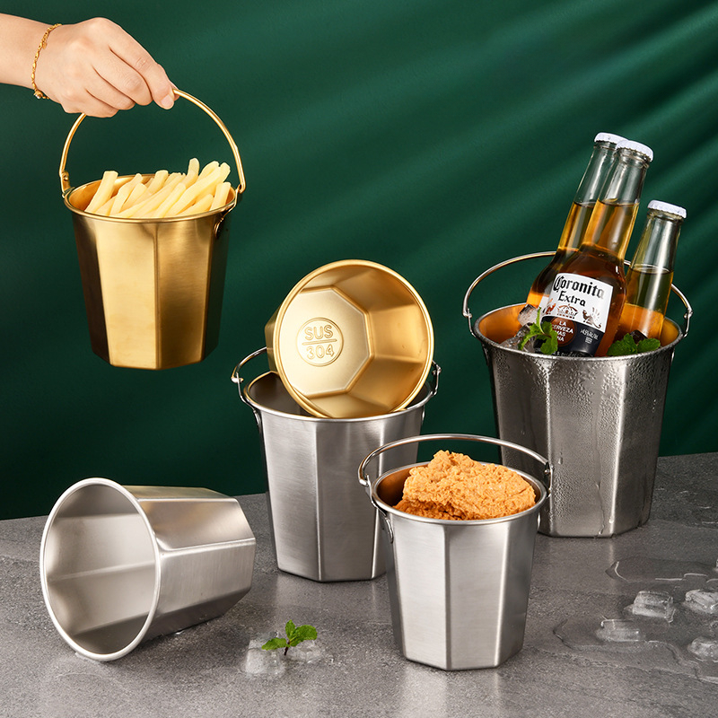 Ice Bucket Silver - 304 roestvrijstalen mini-ijsemmer Bar KTV Snackemmer