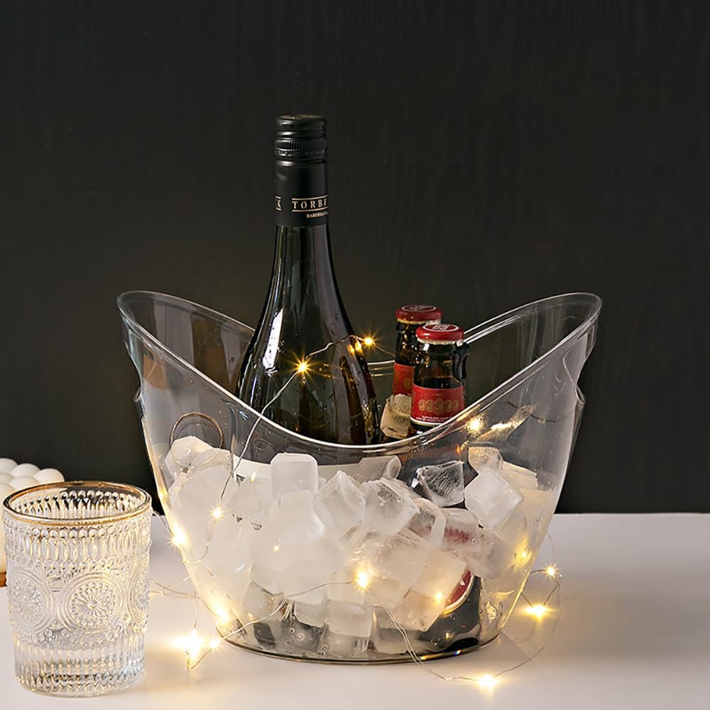 Wine Beer Holder - Transparante acryl ijs emmer, plastic champagne/wijnkoeler,