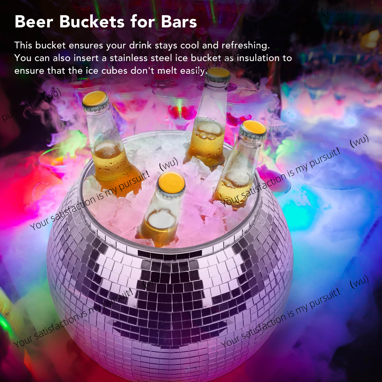 IJsemmer van kunststof, grote  - Ice Bucket Silver recensie en prijs