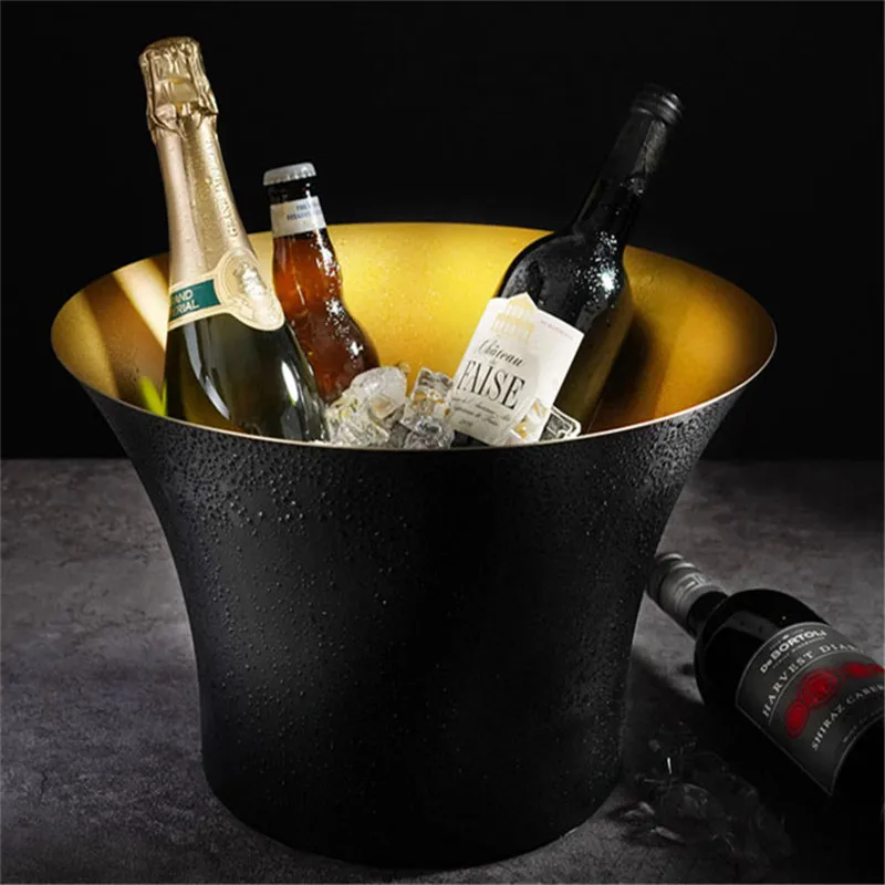 Grote champagnestaaf emmer bie - Ice Bucket Silver recensie en prijs