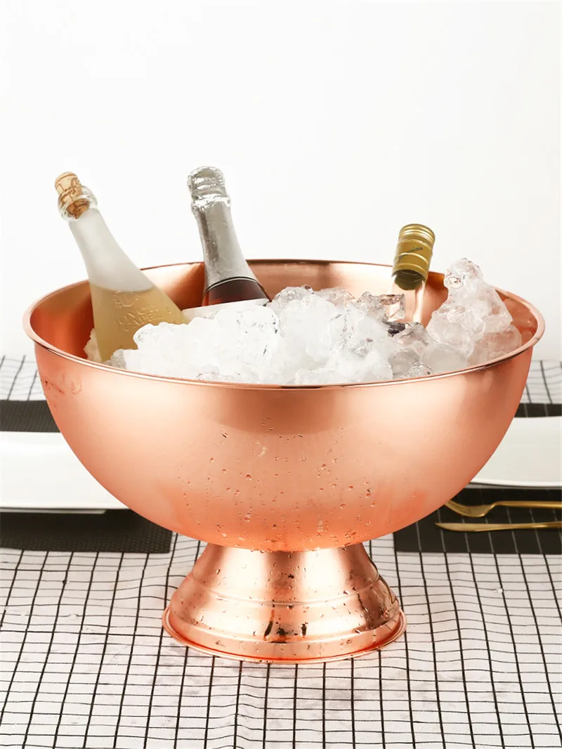 Grote champagnestaaf emmer bie - Ice Bucket Silver recensie en prijs