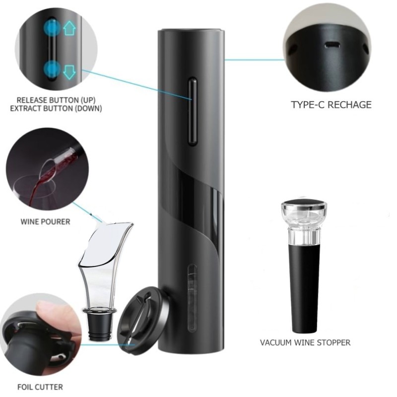 Oplaadbare multifunctionele el - Bottle Stopper Set recensie en prijs