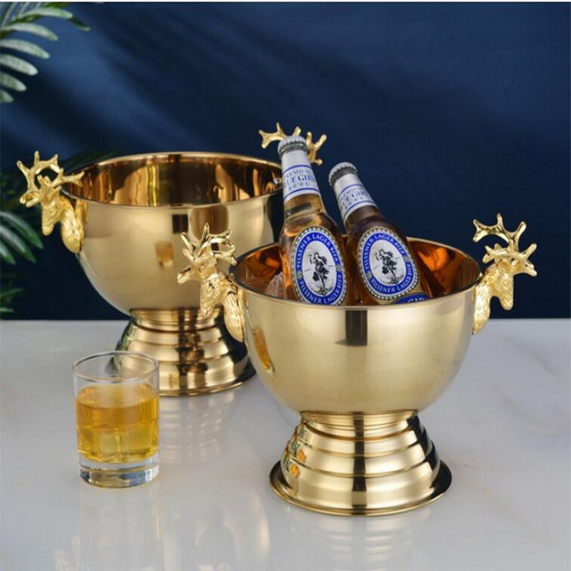 Creatieve roestvrijstalen hert - Ice Bucket Silver recensie en prijs