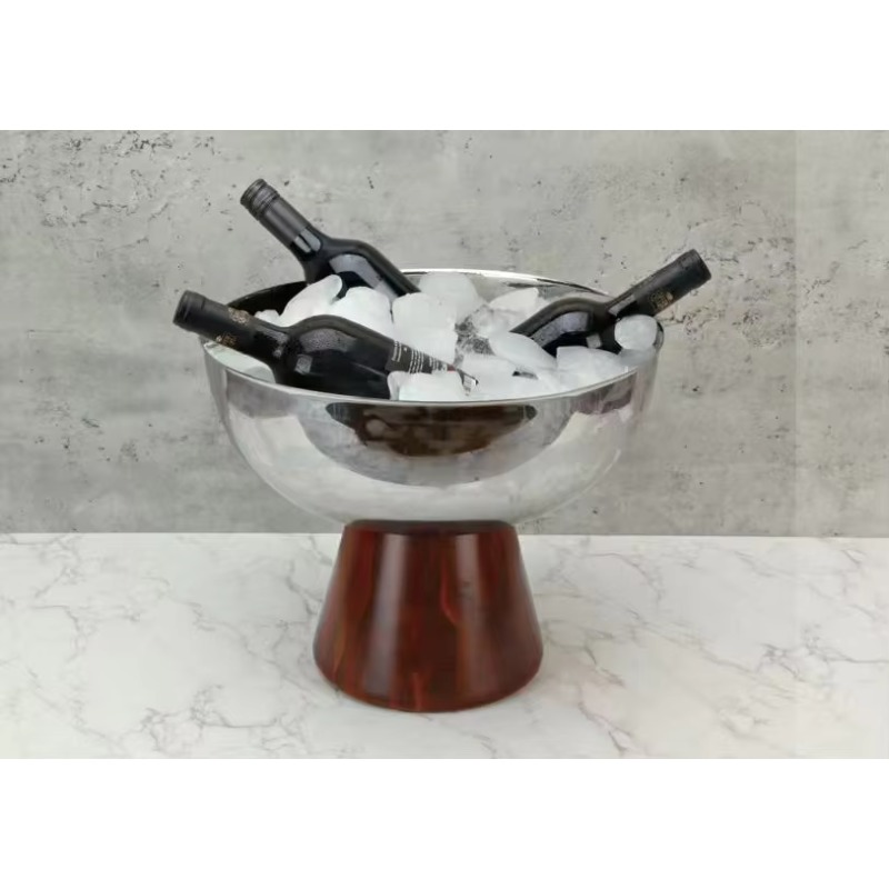 Houten ijs emmer op maat gemaa - Ice Bucket Silver recensie en prijs