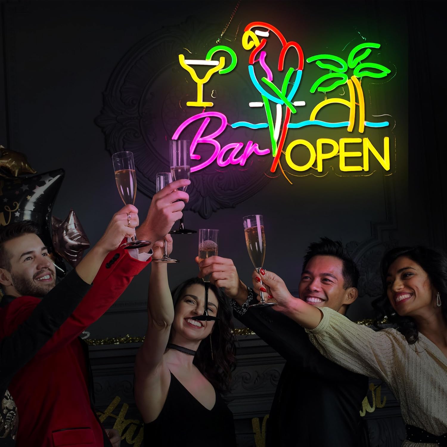 Openbare bar neonreclame, wand - Beer & Wine Jockey Plaza Shopping recensie en prijs