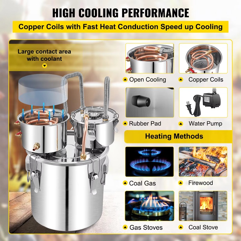 【Hot】 50L Waterdestilleerder F - Wine Beer Distillation recensie en prijs