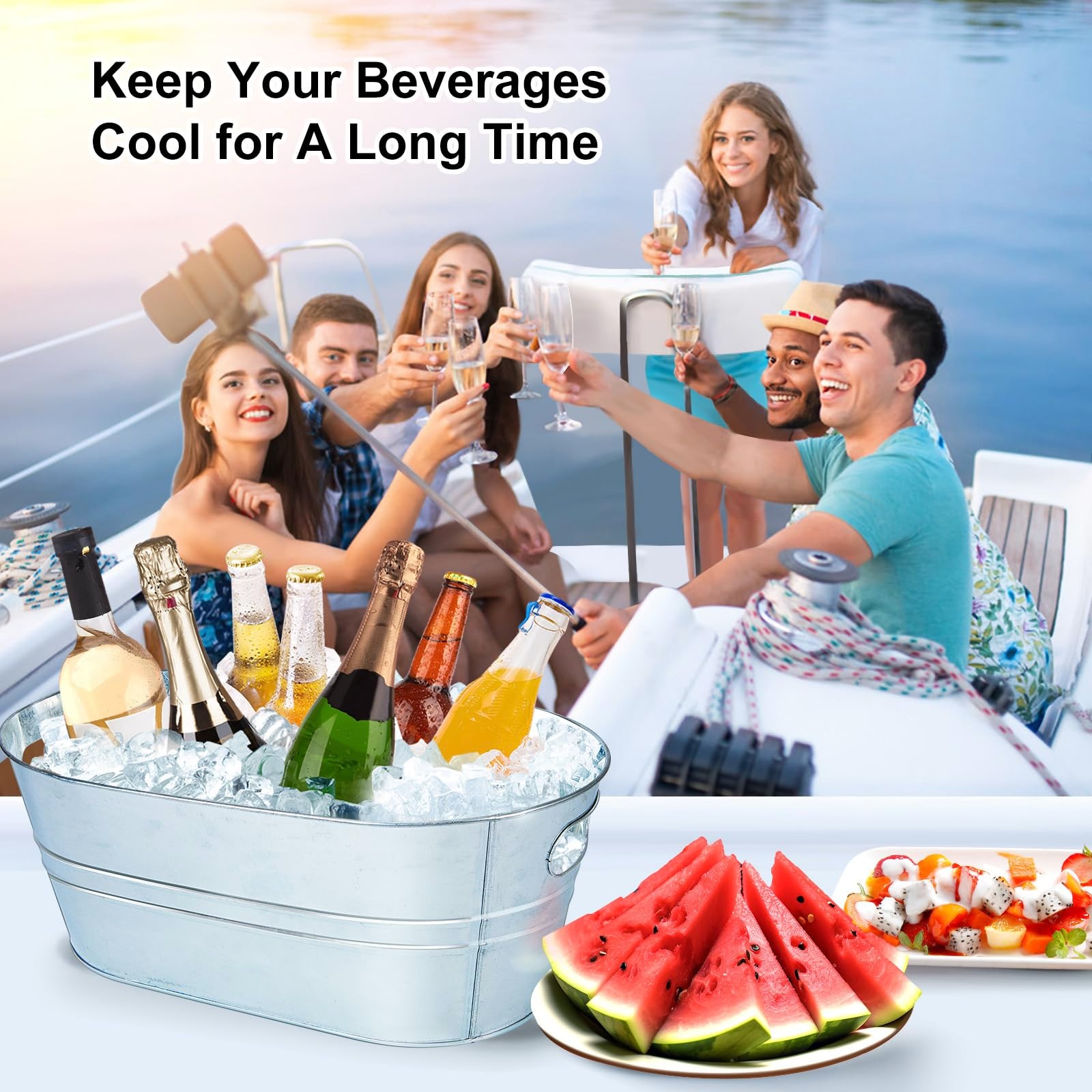 Gegalvaniseerde metalen ijsemm - Wine Beer Holder recensie en prijs