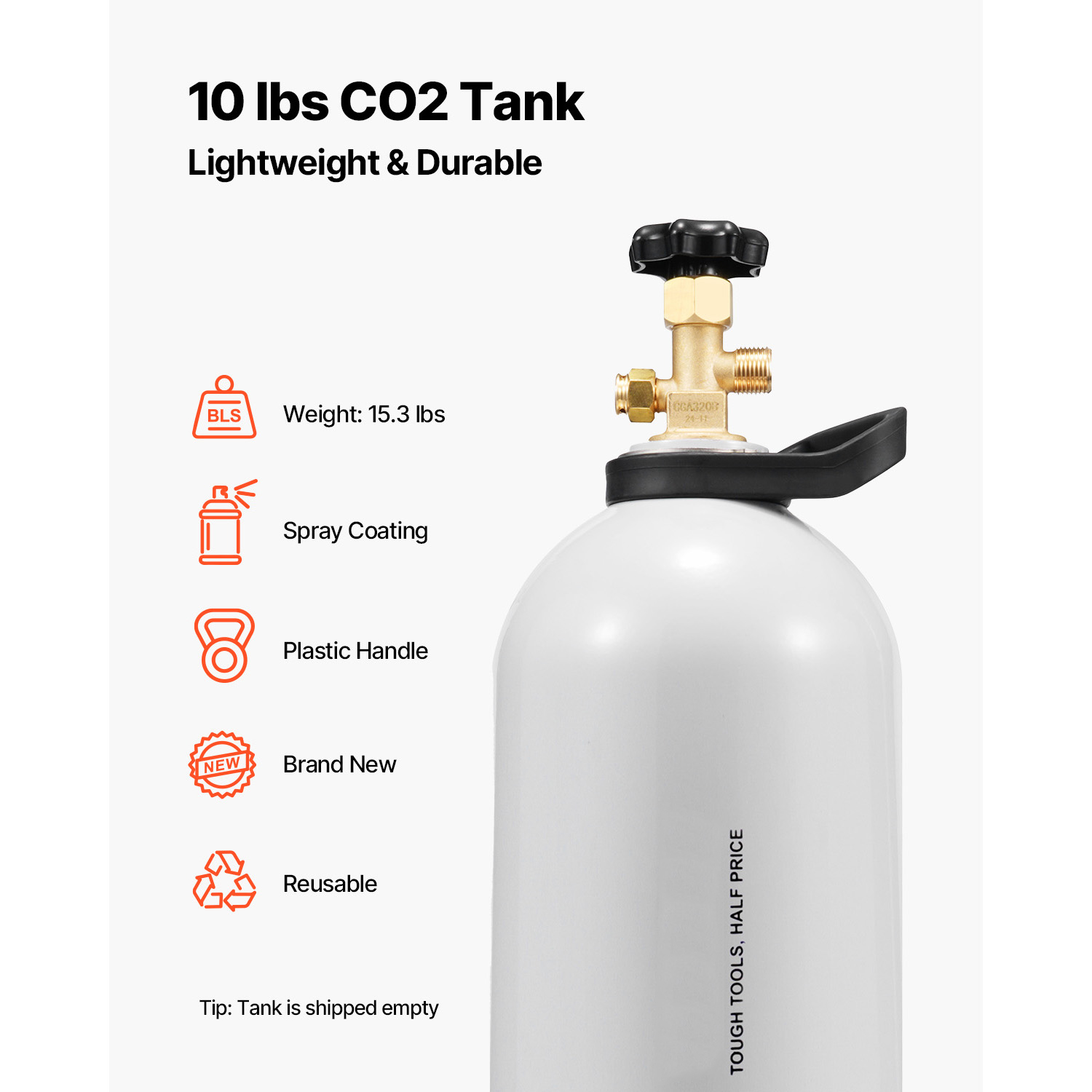 SucceBuy CO2 Tank 10 lbs Nieuw - Beer & Wine Jockey Plaza Shopping recensie en prijs
